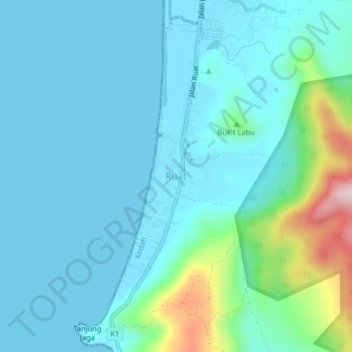 Carte topographique Ruat, altitude, relief