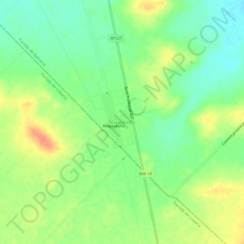 Carte topographique Napaleofú, altitude, relief