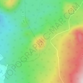 Carte topographique Nount Katafuta, altitude, relief