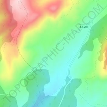 Carte topographique La Sierpe, altitude, relief