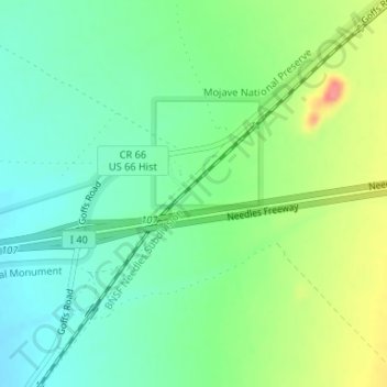 Carte topographique Fenner, altitude, relief