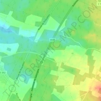 Carte topographique Farben, altitude, relief