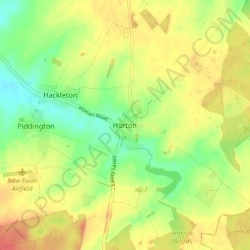 Carte topographique Horton, altitude, relief