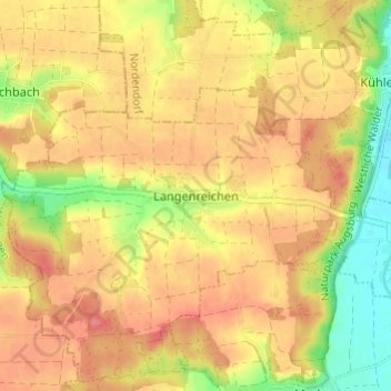 Carte topographique Langenreichen, altitude, relief