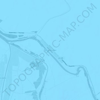 Carte topographique Трехизбинка, altitude, relief