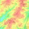 Carte topographique Levens Green, altitude, relief