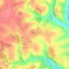 Carte topographique Les Landes, altitude, relief
