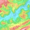Carte topographique Lake Shawnee, altitude, relief
