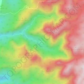 Carte topographique Nepo, altitude, relief