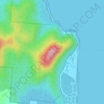 Carte topographique Mount Maria, altitude, relief