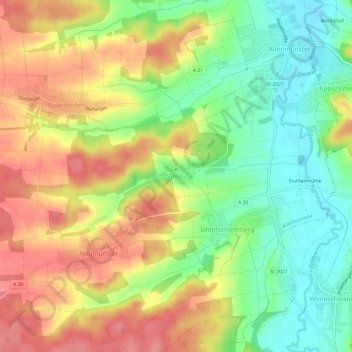 Carte topographique Violau, altitude, relief