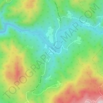 Carte topographique Tazade, altitude, relief