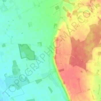 Carte topographique North Cliffe, altitude, relief