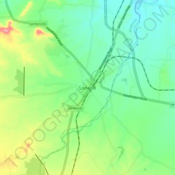 Carte topographique Lonand, altitude, relief