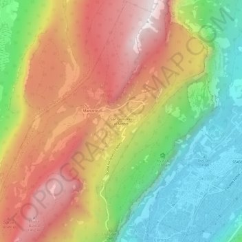 Carte topographique San Giovanni al Monte, altitude, relief