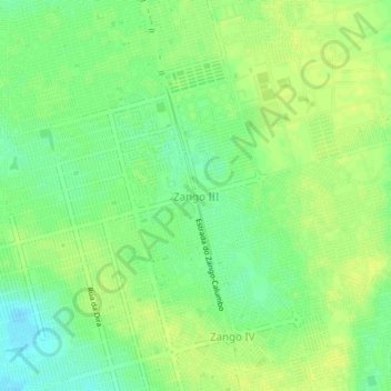 Carte topographique Zango III, altitude, relief