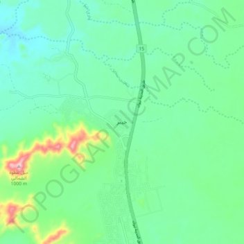 Carte topographique Khaybar, altitude, relief