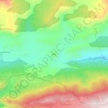 Carte topographique Used, altitude, relief
