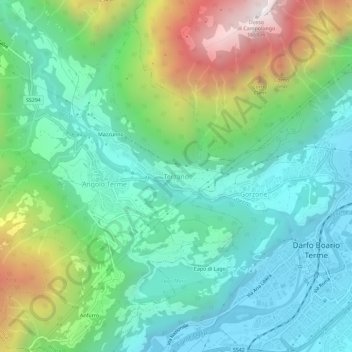 Carte topographique Terzano, altitude, relief