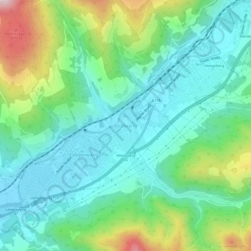 Carte topographique Pichlwang, altitude, relief