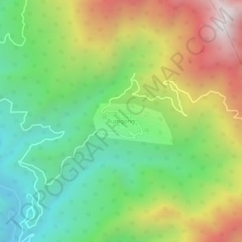Carte topographique Rumgong, altitude, relief