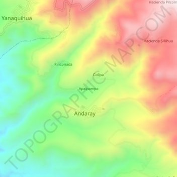 Carte topographique Apalpampa, altitude, relief