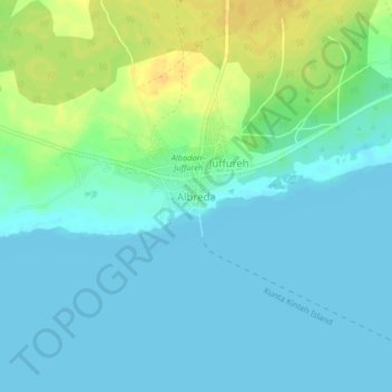 Carte topographique Albreda, altitude, relief
