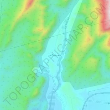 Carte topographique La Quebrada, altitude, relief