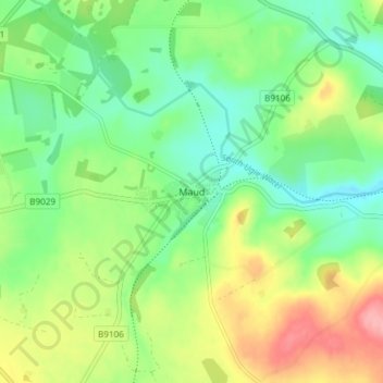 Carte topographique Maud, altitude, relief