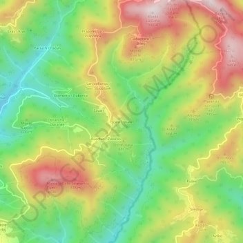 Carte topographique Scale / Skale, altitude, relief