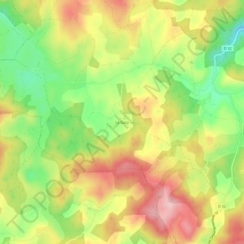 Carte topographique Le Gazy, altitude, relief
