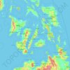 Carte topographique Cebu, altitude, relief
