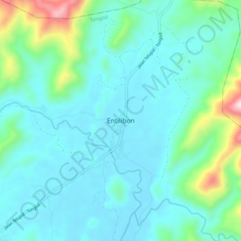 Carte topographique Entilibon, altitude, relief