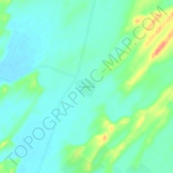 Carte topographique Harbha, altitude, relief