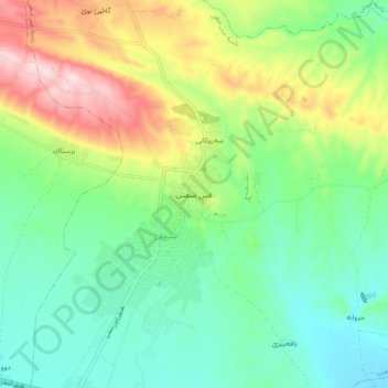 Carte topographique En Sifne, altitude, relief