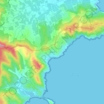 Carte topographique L'Escalet, altitude, relief