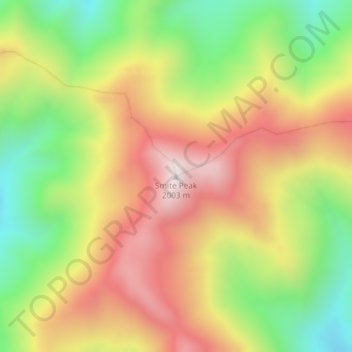 Carte topographique Smite Peak, altitude, relief
