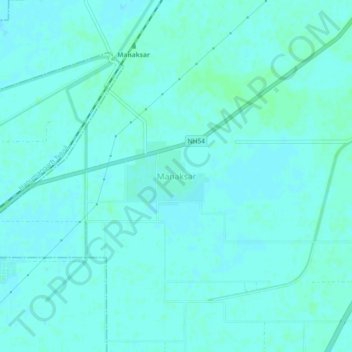 Carte topographique Manaksar, altitude, relief