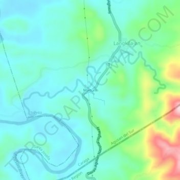 Carte topographique Maitum, altitude, relief