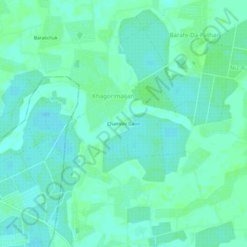 Carte topographique Chamoni Gaon, altitude, relief