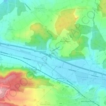 Carte topographique Lätti, altitude, relief