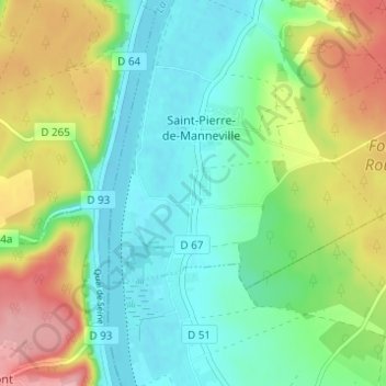 Carte topographique La Marguerite, altitude, relief