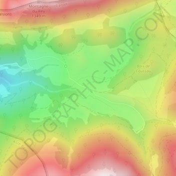 Carte topographique Port de Castet, altitude, relief