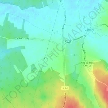 Carte topographique Le Renchon, altitude, relief