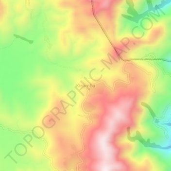 Carte topographique Kirumba, altitude, relief