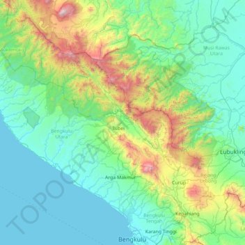 Carte topographique Amen, altitude, relief