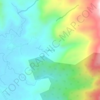 Carte topographique Galung, altitude, relief