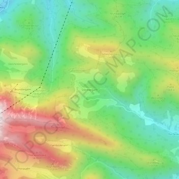 Carte topographique Steinbergalm, altitude, relief
