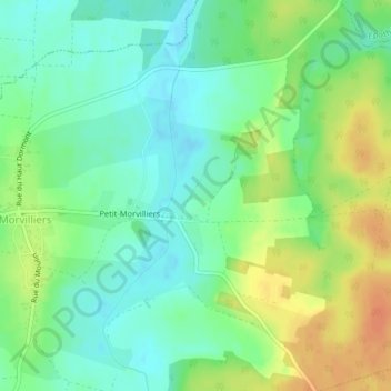 Carte topographique La Force, altitude, relief