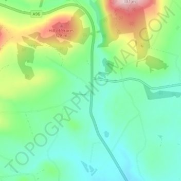 Carte topographique Colpy, altitude, relief